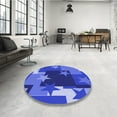 thumbnail image 3 of Ahgly Company Indoor Rectangle Patterned Sky Blue Dress Blue Area Rugs, 4' x 6', 3 of 6