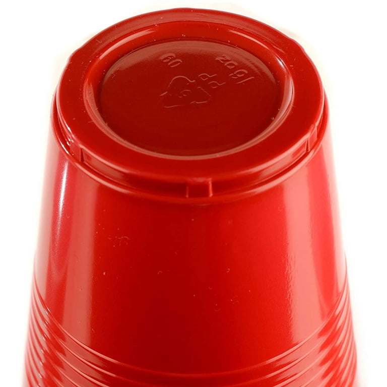 [400 Pack] 16 oz Red Plastic Cups - Red Disposable Plastic Party Cups Crack Resistant - Great for Beer Pong, Tailgate, Birthday Parties, Gatherings,