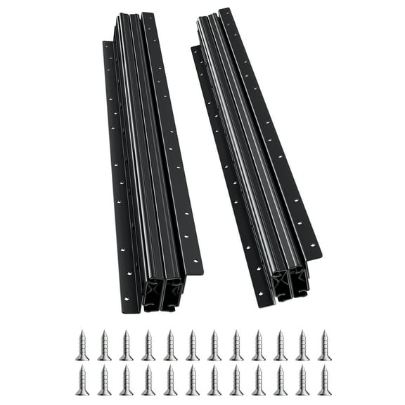 VEVOR Undermount Drawer Slides, 24 inch, Full Extension Ball Bearing Under Stair Cabinet Rails, 260 LB Load Capacity Heavy Duty Bottom Stair Cabinet Glides Track Runners,for DIY Replacement, Black