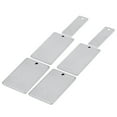 thumbnail image 3 of tredstone 10 Pièces Métal Plat Rectangle Blanc Estampage Pendentifs Tag 20x30mm, 3 of 9