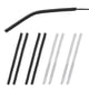 thumbnail image 1 of Uxcell 8 pares de puntas de reemplazo para gafas, puntas antideslizantes de silicona para gafas, retenedores para patillas de gafas de metal delgado universal, claro/negro, 1 of 6