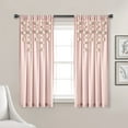 thumbnail image 1 of Lush Decor Boho Pom Pom Tassel Linen Window Curtain Panel (Single Panel), 63" L x 52" W, Blush, 1 of 7