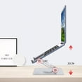 thumbnail image 3 of JUNWELL Support pour Ordinateur Portable avec Base Pivotante à 360° Hauteur Réglable Support Portable pour Ordinateurs Portables 10-17”, 3 of 6