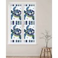 thumbnail image 2 of Window Privacy Film Coastal Turtle Stained Glass Window Film Decorative Sun Block Window Cover Summer Beach Starfish Nautical Blue Teal Window Clings Static Adhesive Sticker for Bathroom 17.7"x78.7", 2 of 7