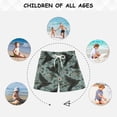 thumbnail image 6 of FORMRS Boys Swim Trunks Quick Dry Mesh Lining Beach Boardshorts, Sizes XS-XL, Mystic Crows Pattern, 6 of 7