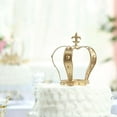 thumbnail image 5 of Efavormart 8" Metal Royal Gold Crown Cake Topper With Fleur De Lis Cake Decoration For Party Event, 5 of 11