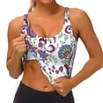 thumbnail image 3 of Uemuo Fairy Flower Pattern Women's Sports Bra - High Impact Support, Breathable, and Comfortable Athletic Bra for Running, Yoga, and Workouts, 3 of 9