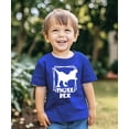 thumbnail image 3 of Three Rex Square T-Rex Dinosaur 3rd Birthday Shirts for Baby Toddler & Youth Boys & Girls Vintage Royal Shirt 3T, 3 of 5