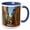 Blue/White, variant on 3drose, France, Provence. Street Scene., 11oz Two-tone Blue Mug