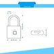 thumbnail image 4 of Candado de huellas dactilares, candado inteligente con cerradura de huella dactilar, candado de aleación de zinc, candado sin llave compatible con gimnasio, puerta, equipaje, maleta, escuela Afortunado Sencillez, 4 of 5