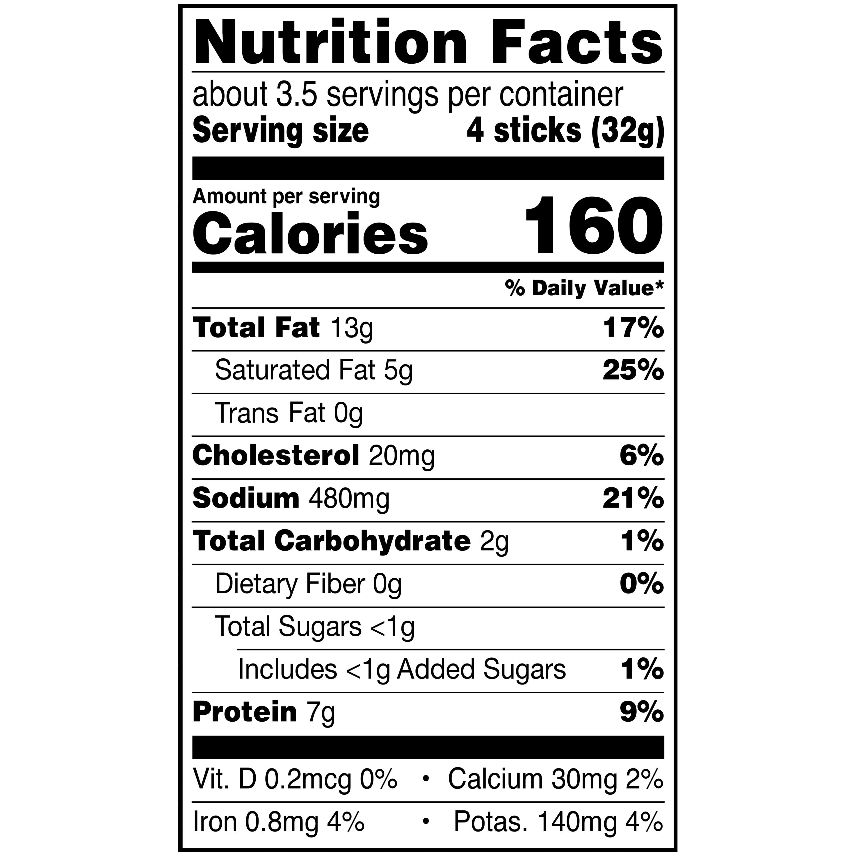 Great Value Original Snack Meat Sticks, 3.92 oz, 14 Count