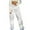 White, variant on XFLWAM Women's Y2K High Rise Baggy Straight Leg Cargo Pants Streetwear Casual Boyfriend Trousers with Pockets Khaki L