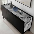 thumbnail image 5 of Marble Grey Table Runner 120 Inches Long, Modern Abstract Ink Painting Luxury Kitchen Coffee Dining Table Decoration for Home Party Birthday Wedding Home Decor 13x120 Inches, 5 of 8