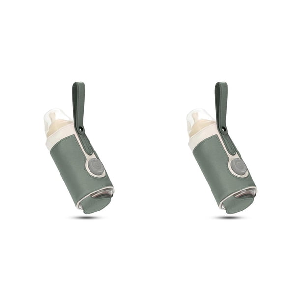 Inteprter Calentador de biberones de leche, bolsa eléctrica de 3 niveles con USB, biberones de alimentación para bebés, bolsa aislante, calentador de Verde 2piezas Inteprter CBP164489