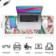 thumbnail image 5 of Long Mouse Pads for Desk,Pioneer Flower Floral Print Pattern Desk Mats on Top Of Desks, Desk Mouse Pad Extra Large with 3mm Non-Slip Base and Stitched Edge for Gaming,Office,Work,Home 31.5"x11.8", 5 of 6