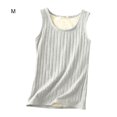 thumbnail image 3 of Ropa interior térmica de invierno para mujer, Top grueso a prueba de viento de cuello redondo, chaleco básico adelgazante informal, accesorio Prendas para la parte del cuerpo Gris claro METRO Sonducket AP013300-05, 3 of 6