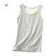 thumbnail image 5 of Jumpingount Ropa interior térmica de invierno para mujer, Top grueso a prueba de viento de cuello redondo, chaleco básico adelgazante informal, Prendas para la parte del cuerpo Gris claro METRO, 5 of 6