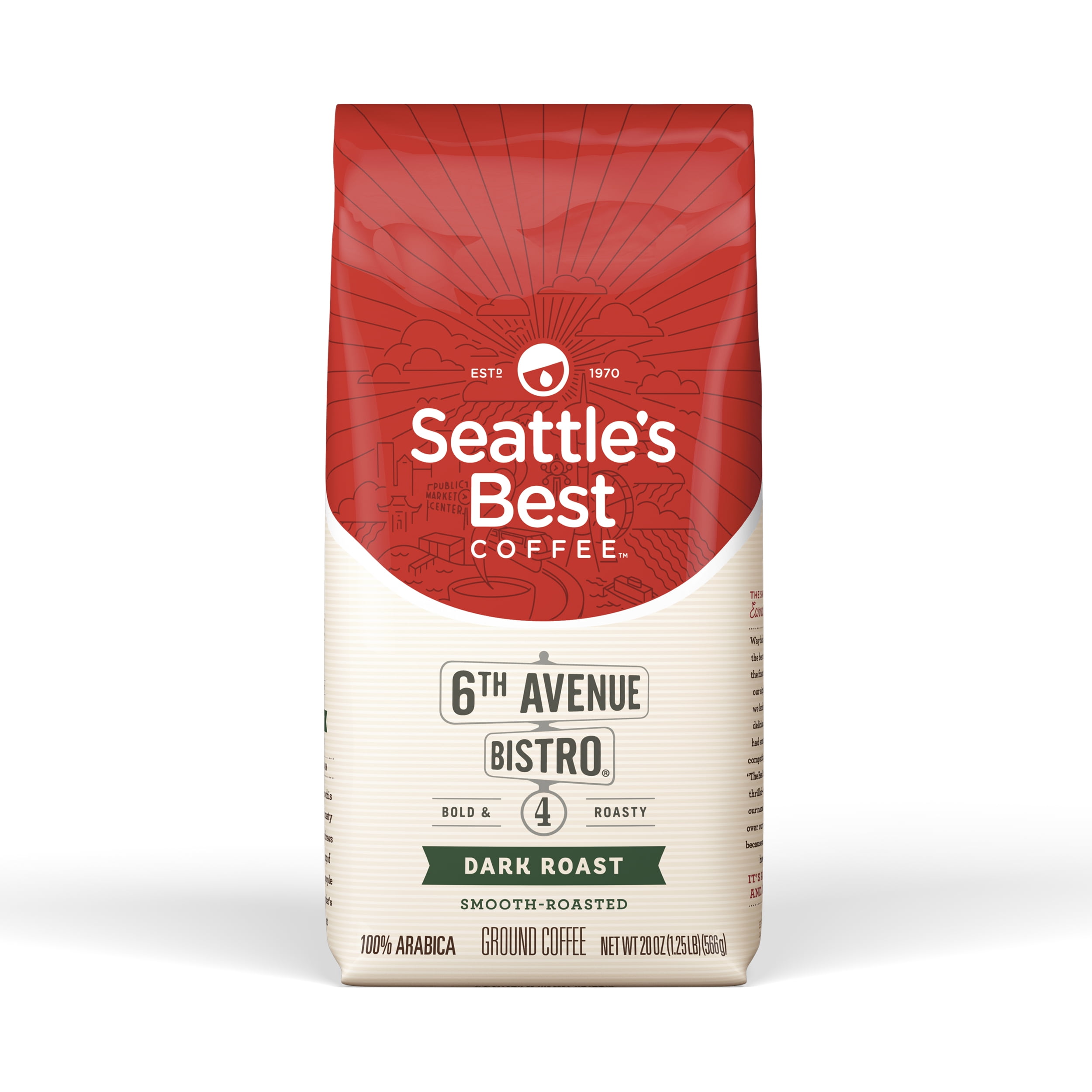 Seattle's Best Coffee Arabica Beans 6th Avenue Bistro, Dark Roast