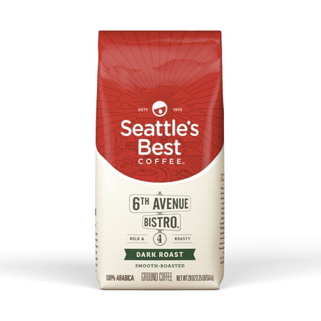 Seattle's Best Coffee Arabica Beans 6th Avenue Bistro, Dark Roast, Ground Coffee, 20 oz