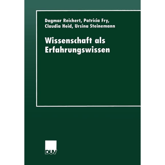 Duv Sozialwissenschaft Wissenschaft ALS Erfahrungswissen, (Paperback)