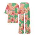 thumbnail image 4 of Summer Outfits For Women 2 Cotton Linen Set Oversized T Shirts Straight Leg Pant Plus Size Tracksuit, 4 of 5