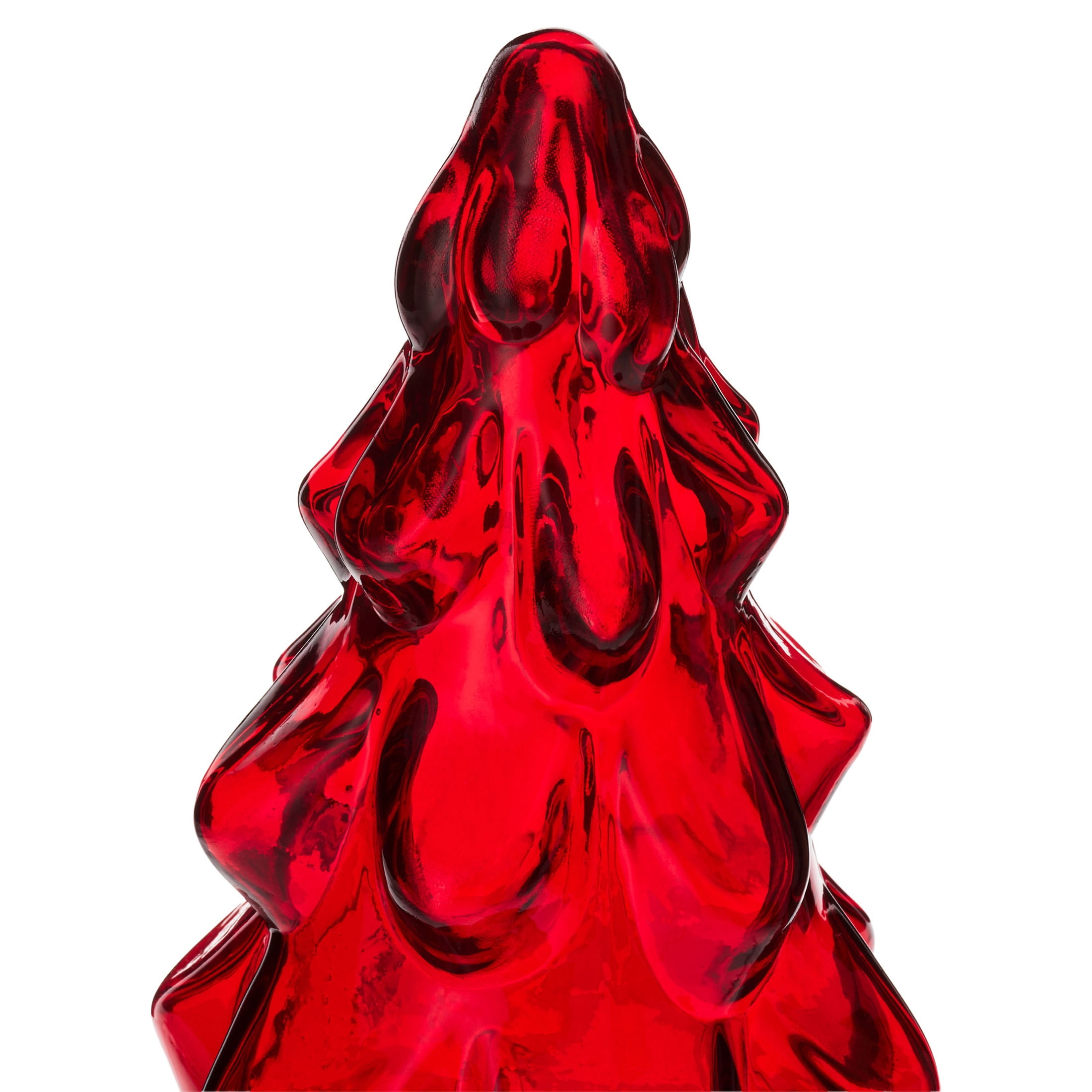 Small Glass Tree Christmas Decoration, Red, 10", by Holiday Time
