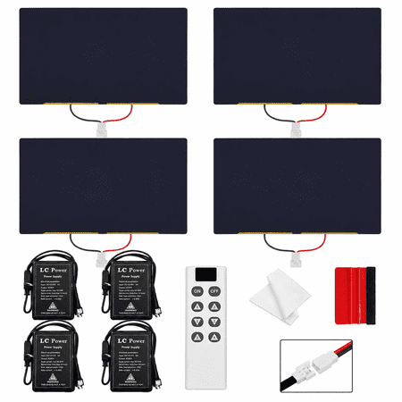 SPD Smart Tint Film for Car Windows 4PCS, Premium Switchable Electronic Privacy Glass Film, Adjustable Light Control Technology, UV & Heat Blocking, Professional Installation Recommended.