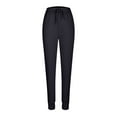 thumbnail image 5 of Loose Sweatpants for Women Casual Plus Size Tie High Waist Joggers Pants with Pockets Fall Baggy Lounge Long Trousers, Black, M, 5 of 5