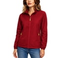 thumbnail image 2 of Cilsoka Women's Softshell Jacket Water Resistant Full Zip Windbreaker Lightweight Plus Size Coat with Stand Collar and Zip Pockets, 2 of 6