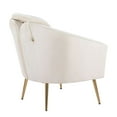 thumbnail image 4 of LumiSource Dahlia Velvet Accent Chair, Cream/Gold, 4 of 7