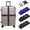 Black/White/Navy Blue/Dark Brown, variant on 4 Pcs Luggage Straps for Suitcases, Adjustable Connector Strap Buckle Travel Suitcase Bag Belt Accessories Connect, Red