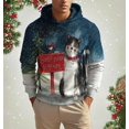 thumbnail image 3 of Sudadera con capucha navideña para hombre, sudadera con estampado 3D de Papá Noel, sudadera con capucha de gato navideño de otoño para hombre, ropa informal de festival para hombre, 3 of 5