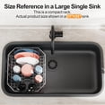 thumbnail image 5 of iSPECLE Small in Sink Dish Drying Rack - Stainless Steel Compact Dish Drainer for RV Kitchen Apartment Sink, Rust Resistant Inside Sink Rack, 1–2 Person Households, 11.6" W x 13.4" L, Silver, 5 of 9