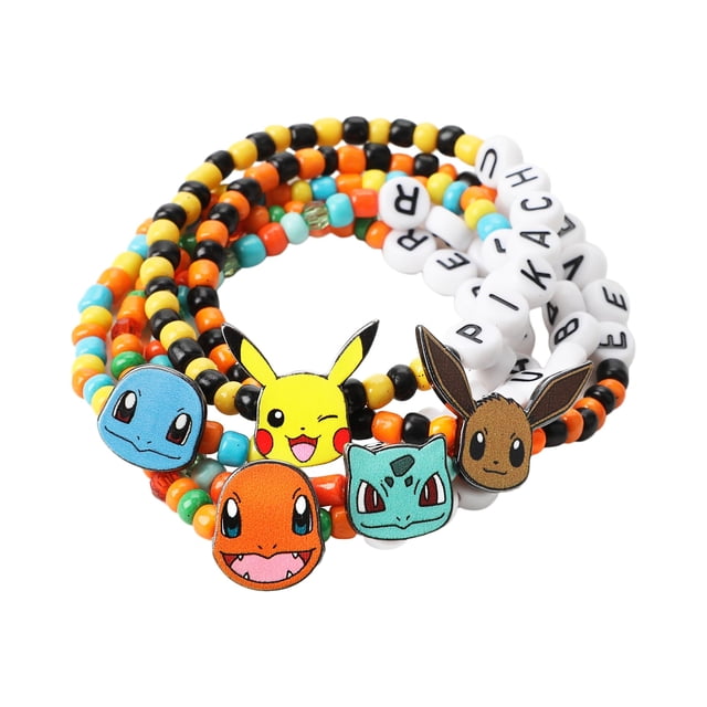 Set de pulseras Bioworld Pokémon de 5 piezas con dijes y cuentas