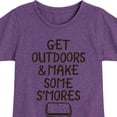 thumbnail image 3 of Instant Message - Get Outdoors & Make S'mores - Toddler & Youth Girls Short Sleeve Graphic T-Shirt, 3 of 6