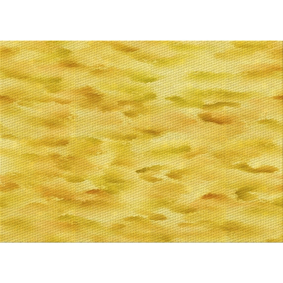 Ahgly Company Machine Washable Indoor Rectangle Transitional Banana Yellow Area Rugs, 2' x 5'
