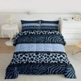 thumbnail image 2 of Homewish Leopard Zebra Print Bedding Comforter Set 2pcs for Boys Girls,Geometric Plaid Grid Twin Comforter Sets Microfiber,Abstract Animal Stripes Breathable Bedding Set,Breathable Home Decor, 2 of 8