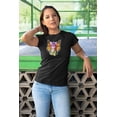 thumbnail image 3 of Old Glory Juniors Rainbow Butterfly Unicorn Kitten Short Sleeve Graphic T Shirt, 3 of 6