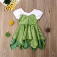 thumbnail image 4 of POINTERTECK Robe Tutu d'Été pour Bébé Filles Tout-Petits Princesse Fête Patchwork Vêtements Vert 2-3 Ans, 4 of 8