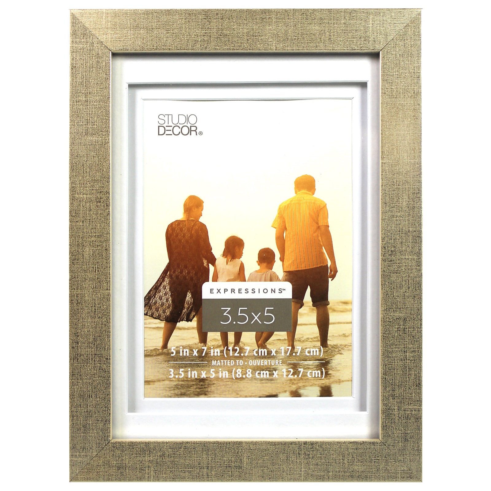 MICHAELS Bulk 12 Pack Champagne 3.5" x 5" Frame with Double Mat
