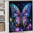 thumbnail image 5 of Wildflowers Butterfly Shower Curtain Sets with Rugs 4 Piece Rustic, 5 of 8