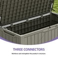 thumbnail image 4 of Uforic 120 Gallon Large Resin Deck Box, Lockable Outdoor Storage Boxes ,Waterproof, Light Brown, 4 of 8