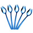 thumbnail image 1 of 2 In 1 Spoons Forks 5 Pieces Stainless Steel Reusable Metal Soup Dinner Spoons Camping Flatware, 1 of 5
