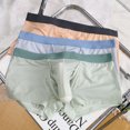 thumbnail image 5 of CLEVER-MENMODE Ropa interior sexy para hombre, bóxers con nariz de elefante, calzoncillos masculinos de seda de hielo, bóxers largos con bolsa para el pene con forma de U, 5 of 5