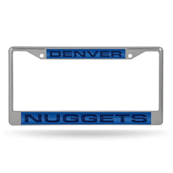 Denver Basketball Nuggets Chrome Metal License Plate Frame Holder