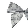 thumbnail image 4 of Northlight Sheer Snowflake 2-Loop Christmas Bow Decorations - 5.5" - Silver - Pack of 6, 4 of 4