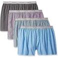 thumbnail image 4 of Men's Fruit Of The Loom 4P550X Extended Size Cotton Blend Woven Boxers - 4 Pack (Assorted 2XL), 4 of 5