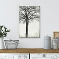 thumbnail image 4 of wall26 Canvas Print Wall Art Black &amp; White Grunge Tree Silhouette Nature Plants Digital Art Modern Art Rustic Dramatic Dark Duotone for Living Room, Bedroom, Office - 12"x18", 4 of 7