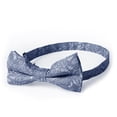 thumbnail image 2 of Jacob Alexander Men's Floral Pre-tied Adjustable Banded Bow Tie - Slate Blue, 2 of 6
