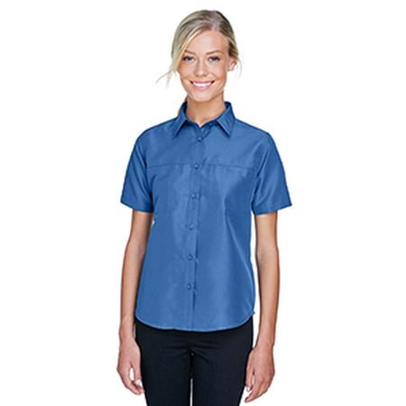 Chemise de Performance à Manches Courtes pour Femmes - Bleu Piscine - 2TG